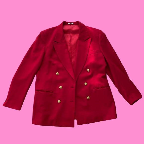 Vintage Red Blazer - Picture 2 of 6